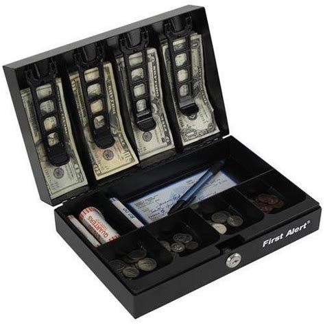 first alert 3026f steel cash box with money tray|First Alert 3026F Deluxe Cash Box with Money Tray.